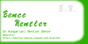 bence mentler business card